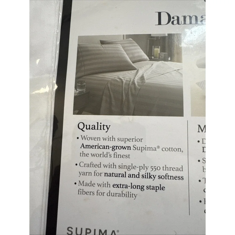 Charter Club Damask Solid White Twin Bedskirt 16